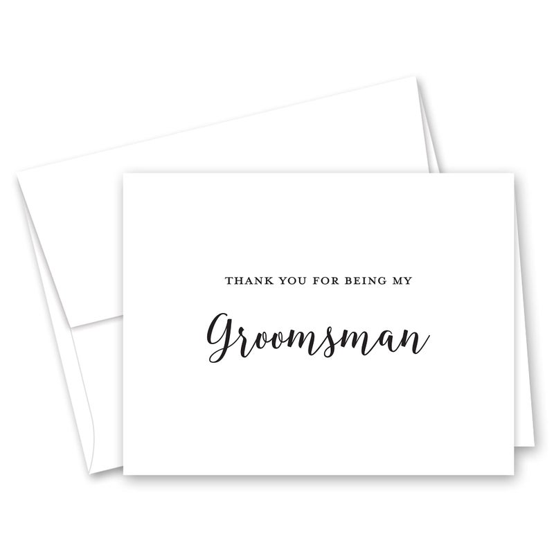 MyExpression.com 12 cnt Wedding Party Thank You Cards (Black) - Image 4
